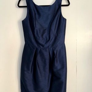Alfred Sung navy bridesmaid dress